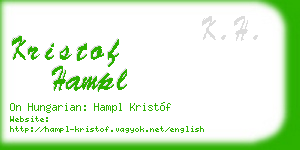 kristof hampl business card