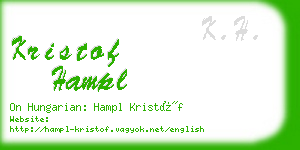 kristof hampl business card